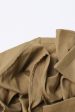 Khaki Notched Lapel Ruffled Long Trench Coat Hot on Sale