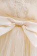 Tulle A Line Champagne Girl Dress with Bow Discount