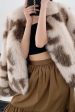 Khaki Shawl Lapel Midi Faux Fur Shearling Coat Discount