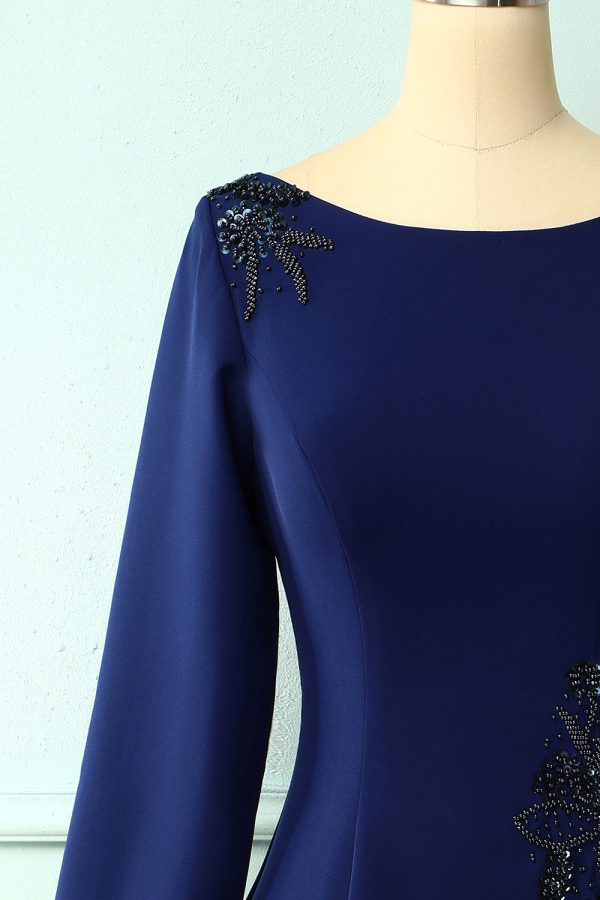 Dark Blue Mother Of The Bride Dress on Sale