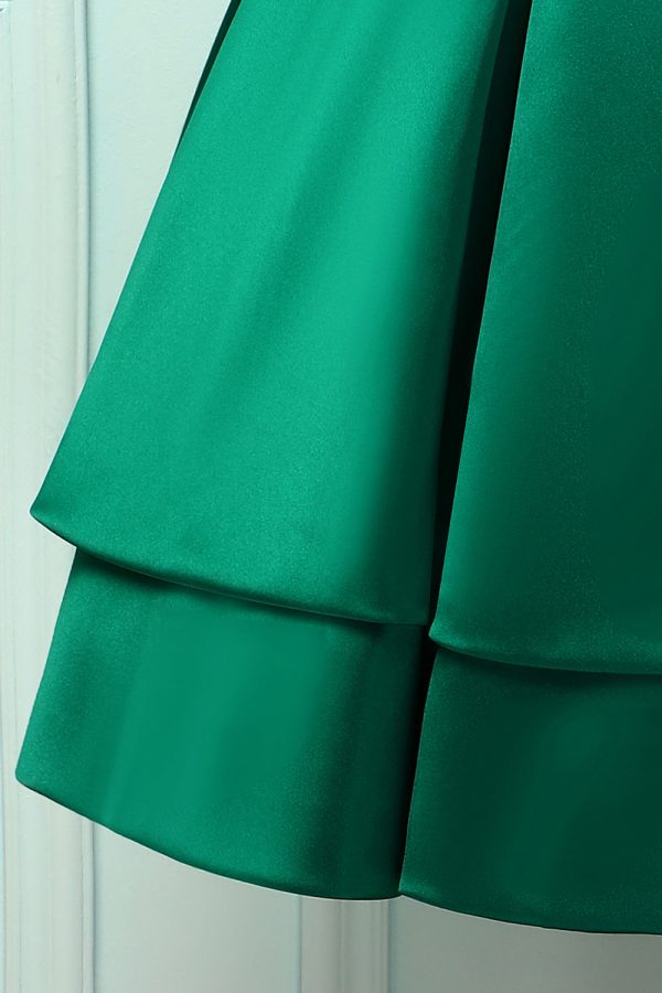 Satin Green Ball Homecoming Dress Online Sale