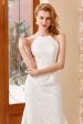 White Mermaid Floor Length Church Wedding Dress For Discount