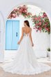 Charming A Line Spaghetti Straps Apricot Long Wedding Dress with Sweep Train Sale