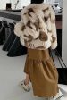 Khaki Shawl Lapel Midi Faux Fur Shearling Coat Discount