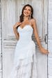 Ivory Lace Asymmetrical Detachable Train Boho Wedding Dress Fashion