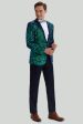 Green Men s Sequined Blazer Jacket Sale