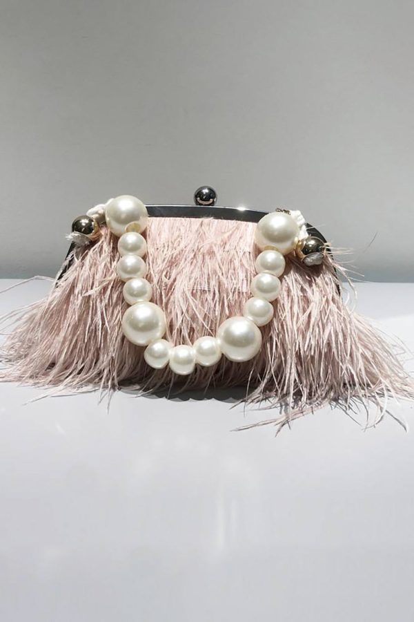 Blue Tassel Pearl Evening Party Clutch Bag Fashion