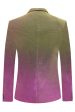 Purple Yellow Notched Lapel Men s Prom Blazer Hot on Sale