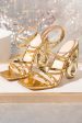 Glitter Golden High Heels Prom Sandals Fashion