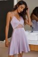 A Line Spaghetti Straps Light Purple Graduation Dress Sale