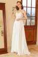 Beautiful A Line Spaghetti Straps White Wedding Dress with Appliques Hot on Sale