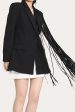 Black Fringed Peak Lapel Prom Women Blazer For Sale