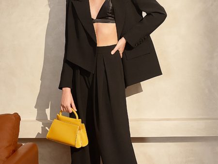 Black Asymmetrical Oversized Prom Blazer For Women Discount