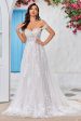 Detachable Off the Shoulder Corset Tulle A Line Wedding Dress Sale