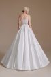 White A-Line V-Neck Wedding Dress with Lace Online Hot Sale