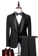 Grey Shawl Lapel Men s 3 Pieces Suits Fashion