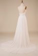 A-Line Halter Ivory Sweep Train Wedding Dress with Slit Online now