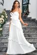 White A Line Sweetheart Neck Spaghetti Straps Long Simple Dress For Discount