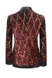 Sparkly Red Sequins Shawl Lapel Men s Party Blazer Online Sale