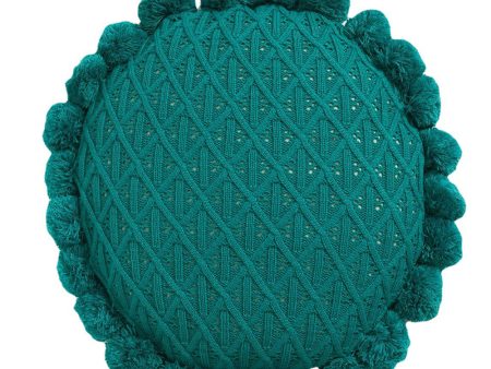 Green Knitted Throw Pillow Sale