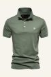 Classic Grey Green Regular Fit Collared Men s Polo Shirt Online