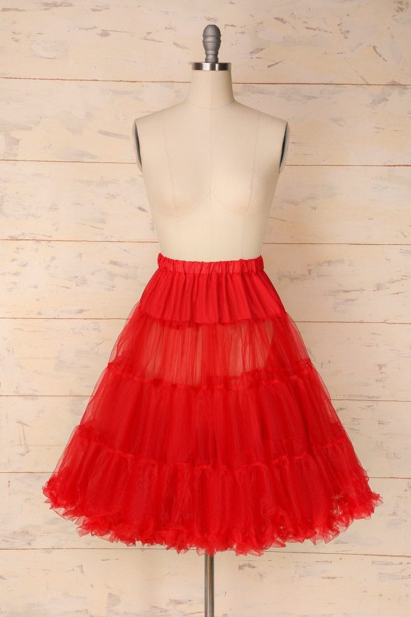 Tulle Red Petticoat For Cheap