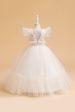 Tulle A Line Champagne Girl Dress with Bow Discount