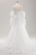 White A Line Sweetheart Applique Lace Wedding Dress with Detachable Sleeves Online Hot Sale