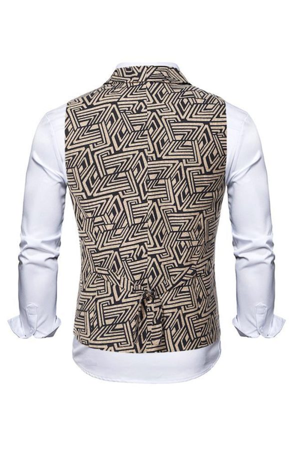 Shawl Collar Double Breasted Slim Fit Light Brown Men s Suit Vest Hot on Sale