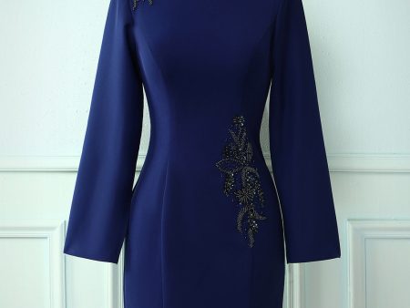 Dark Blue Mother Of The Bride Dress on Sale