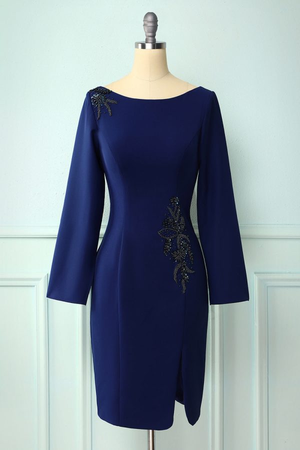 Dark Blue Mother Of The Bride Dress on Sale