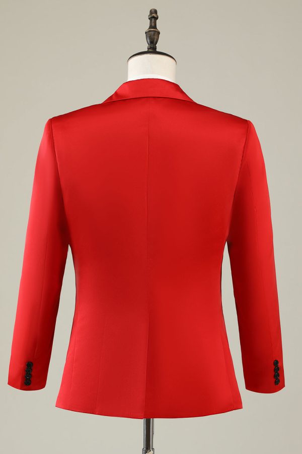 Notched Lapel Red Prom Blazer for Men Online