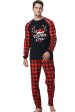 Print Family Christmas Pajamas with Red Plaid For Discount