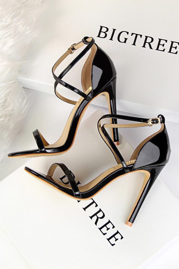 Black Stiletto Sandals Fashion