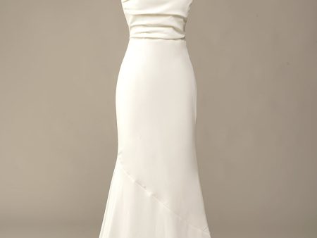 White Mermaid Long Wedding Dress Online Hot Sale