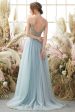 Light Blue Beading Tulle Prom Dress For Cheap