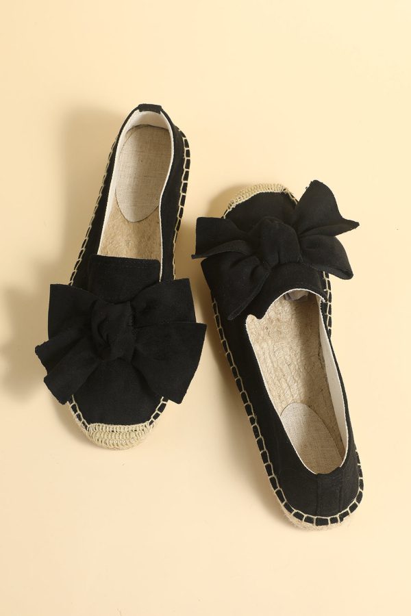 Flat Straw Linen Shoes Hot on Sale