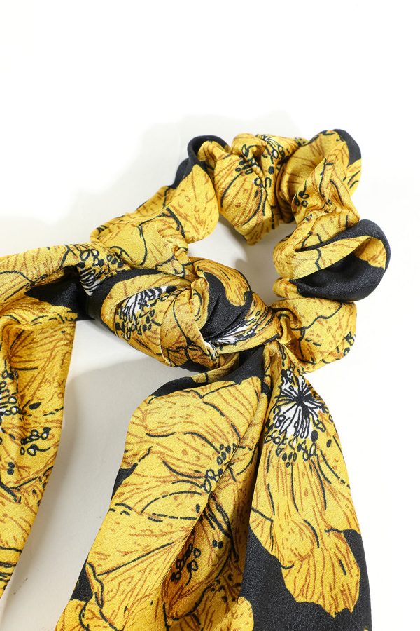 Yellow Floral Hair Scarf Online Sale