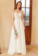 Beautiful A Line Spaghetti Straps White Wedding Dress with Appliques Hot on Sale