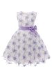 Blue Embroidery Lace Girls  Dress with Bowknot Hot on Sale