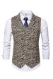 Shawl Collar Double Breasted Slim Fit Light Brown Men s Suit Vest Hot on Sale