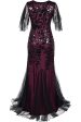 Plus Size Long 1920s Flapper Dress with Sequin For Discount