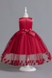 Champagne Beading High Low Butterfly Girls Dresses Online Hot Sale