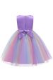 Sparkly Boat Neck Purple Girls Dresses For Sale