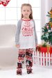 Print Grey Long Sleeves Matching Family Christmas Pajamas For Sale