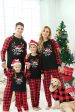 Print Family Christmas Pajamas with Red Plaid For Discount