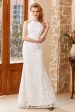 White Mermaid Floor Length Church Wedding Dress For Discount