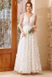 White Appliques Tulle Wedding Dress Online now