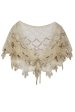 1920s Ivory Flower Sequin Women Cape Online