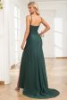 Mermaid Spaghetti Straps Dark Green Long Formal Dress with Beading Supply